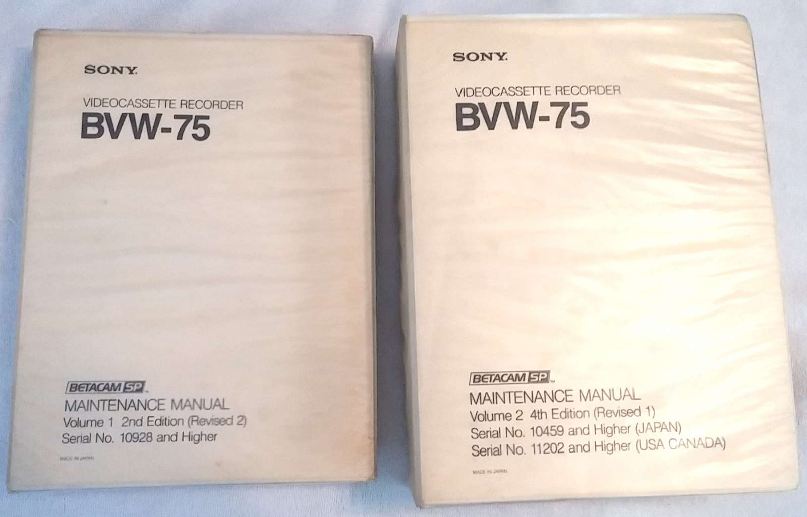 SONY BVW-75 service manual